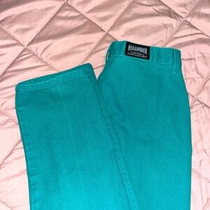 Vintage Mom Roughrider Jeans Green High Waist Western Cowgirl